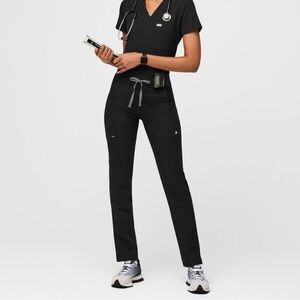 Figs black yola high waisted 2.0 skinny pants